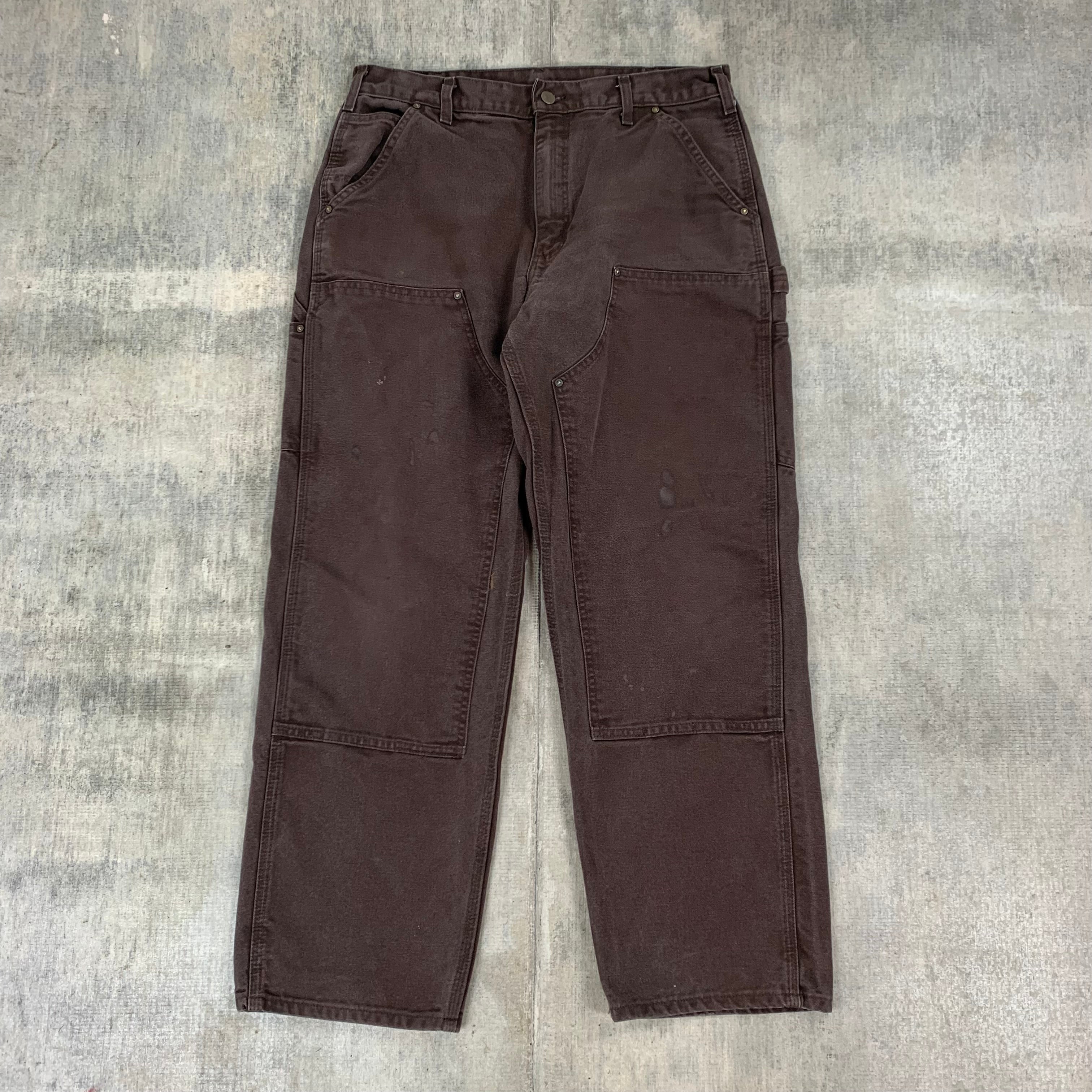 パンツ carhartt double knee painter pants 34/32 Vintage Carhartt Double Knee Carpenter Pants Brown (34/32